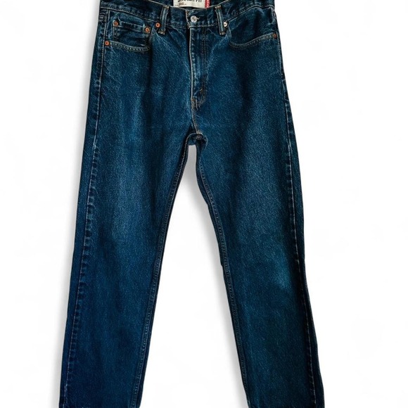 Other - Levi's 505 Men's Straight Fit Jeans Dark Wash Blue Denim Classic Sz 33x32